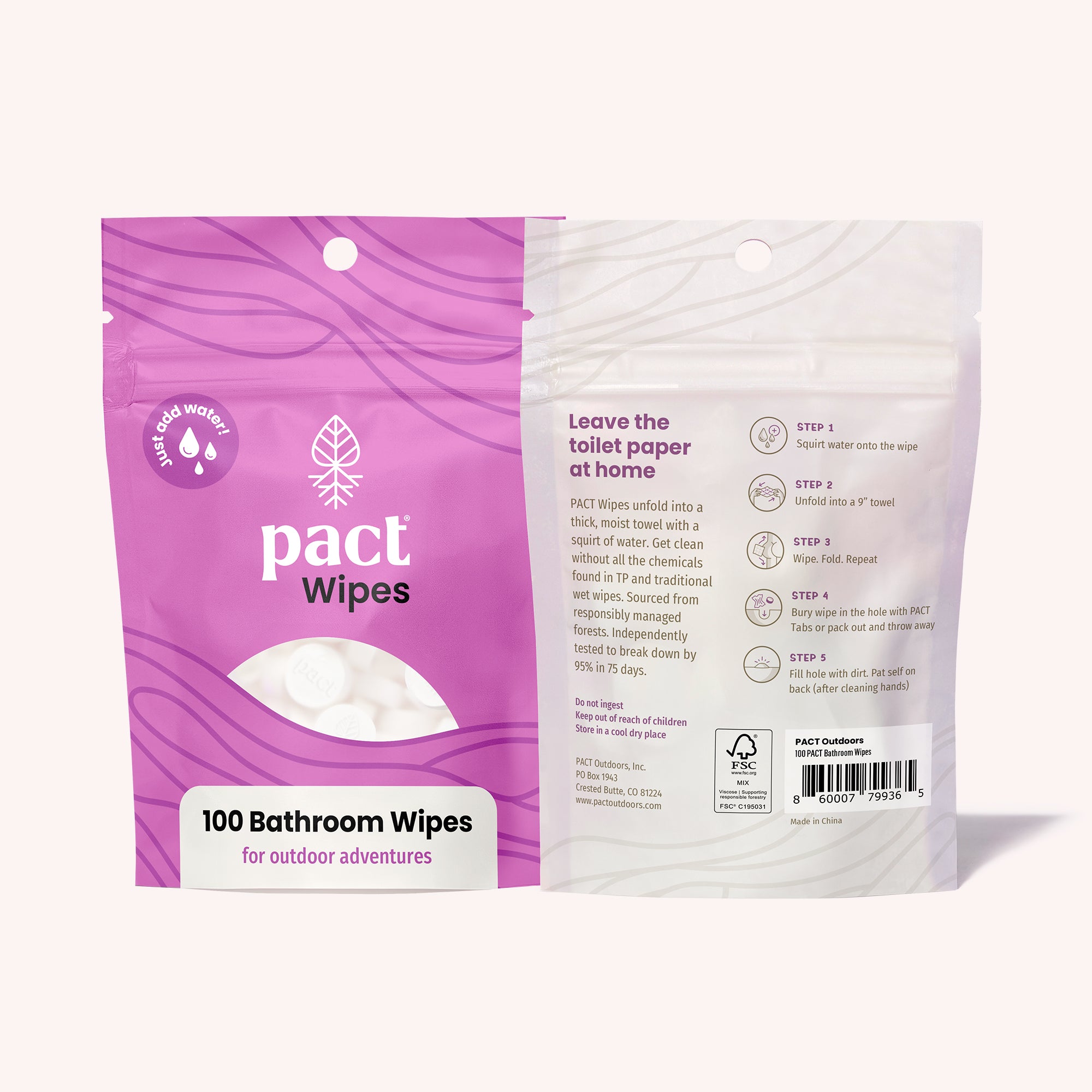 PACT Bathroom Wipes (100-Pack)