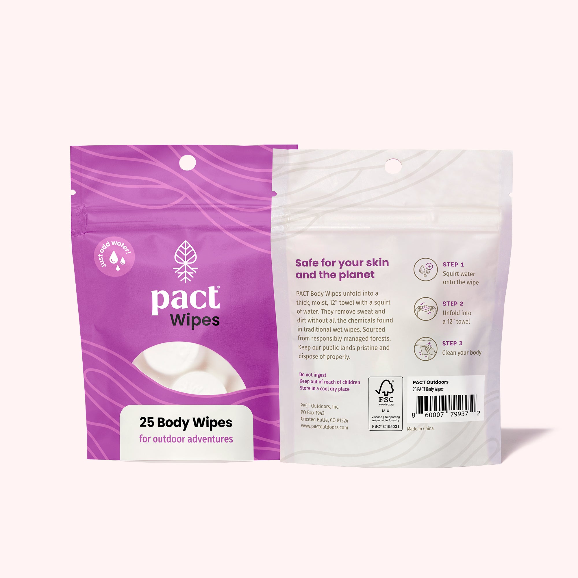 PACT Body Wipes (25-Pack)